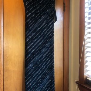 BLACK LONG SPARKLY DRESS